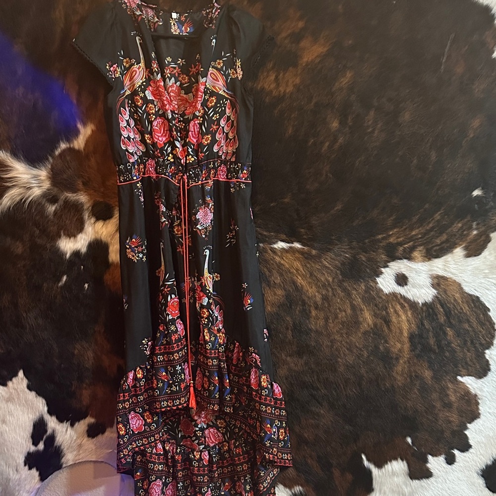 Floral Black Dress